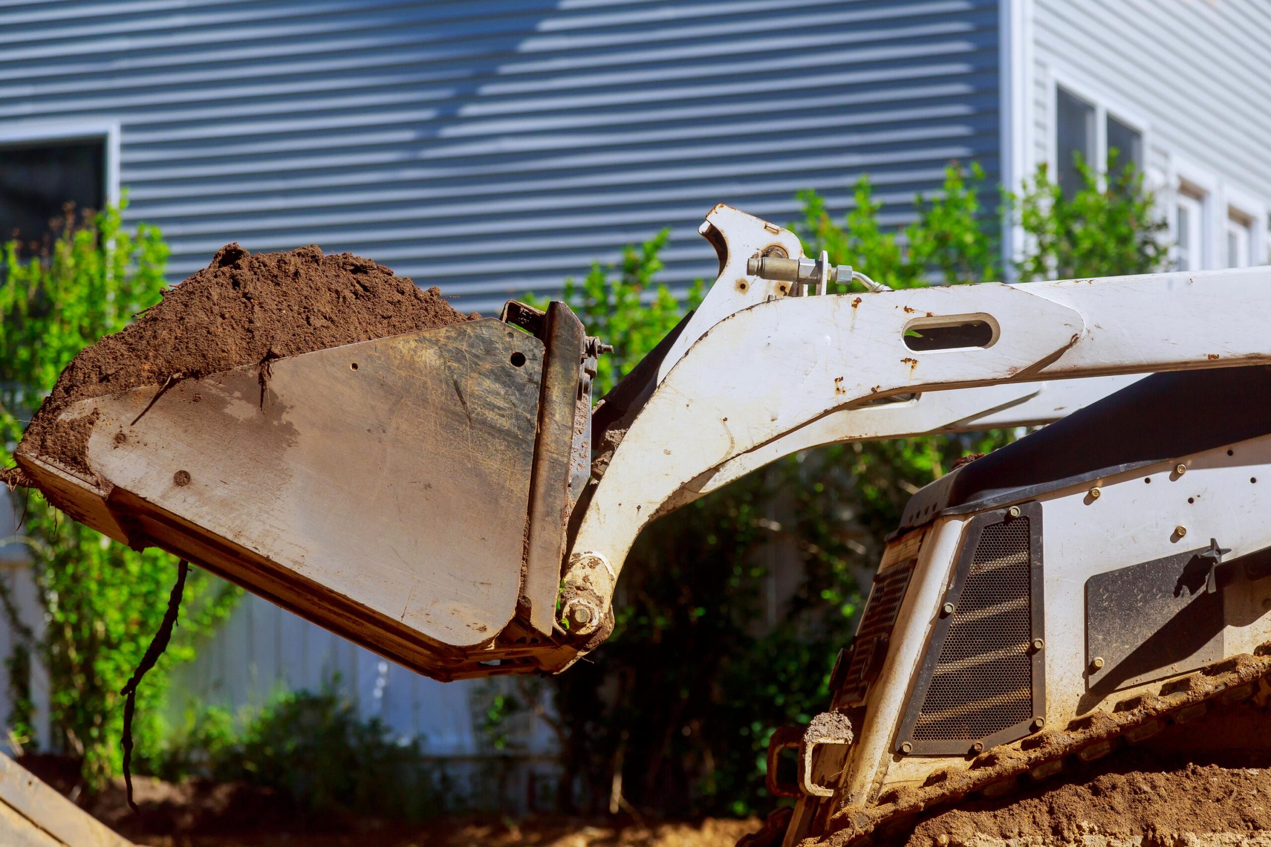 front end loader bulldozer Earth Mover working in a newconstruction